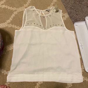 Sheer Tank with Star Studs